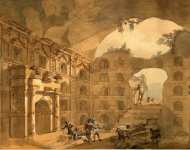 Clerisseau Charles-Louis Interior of a Sepulchral Chamber near Pozzuoli - Hermitage